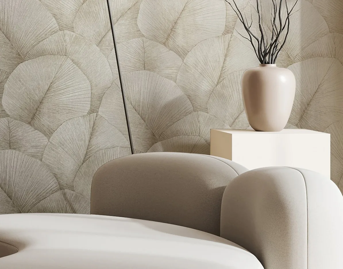 modern leaf pattern wallpaper